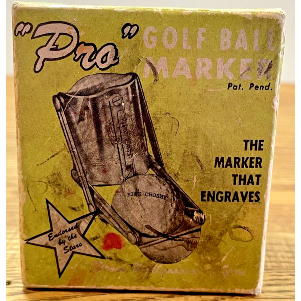 Vintage Healthways Hollywood Pro Golf Ball Marker Engraver in Box
